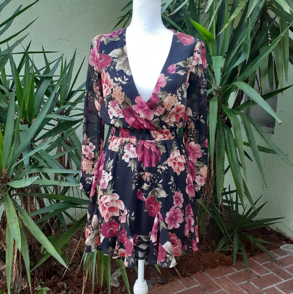 Mini Floral Ruffle Dress Sheer - Picture 5 of 10